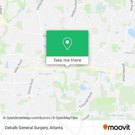 Dekalb General Surgery map