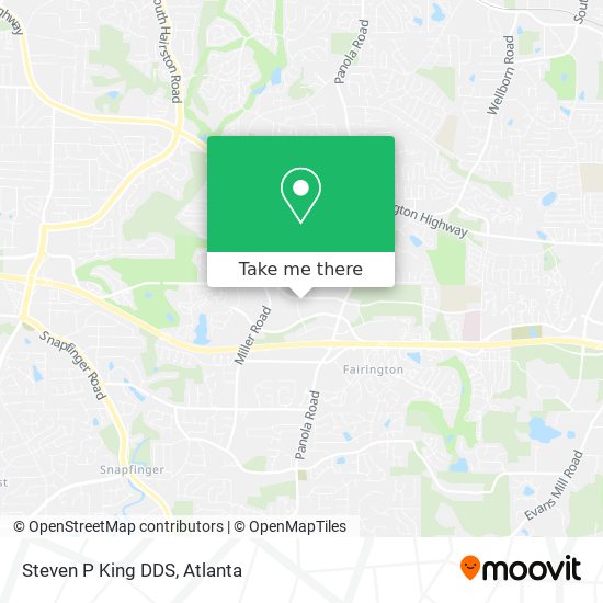 Steven P King DDS map