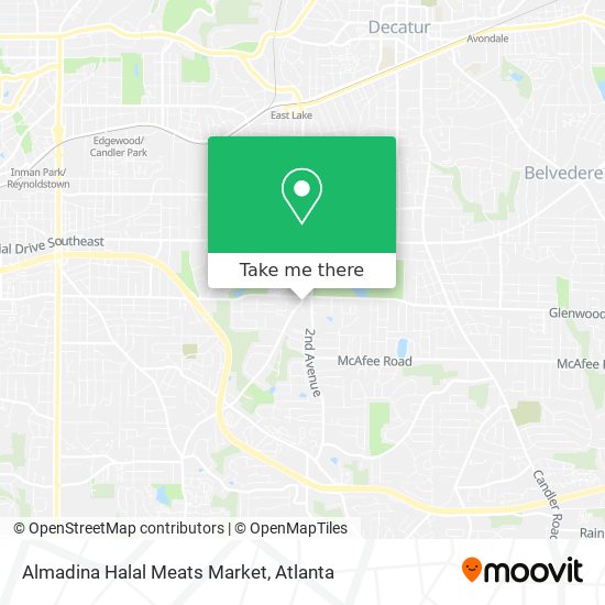 Mapa de Almadina Halal Meats Market