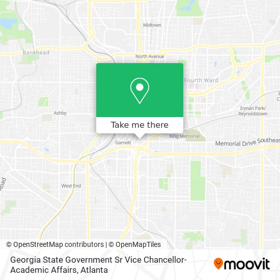 Georgia State Government Sr Vice Chancellor-Academic Affairs map