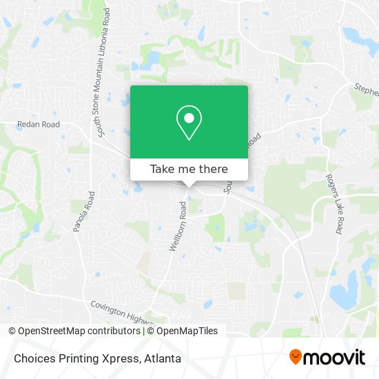 Choices Printing Xpress map