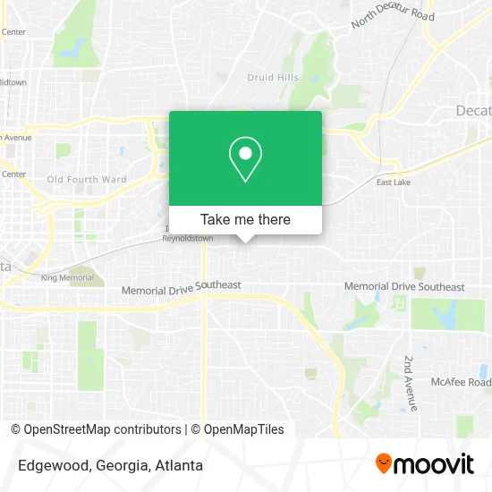 Edgewood, Georgia map