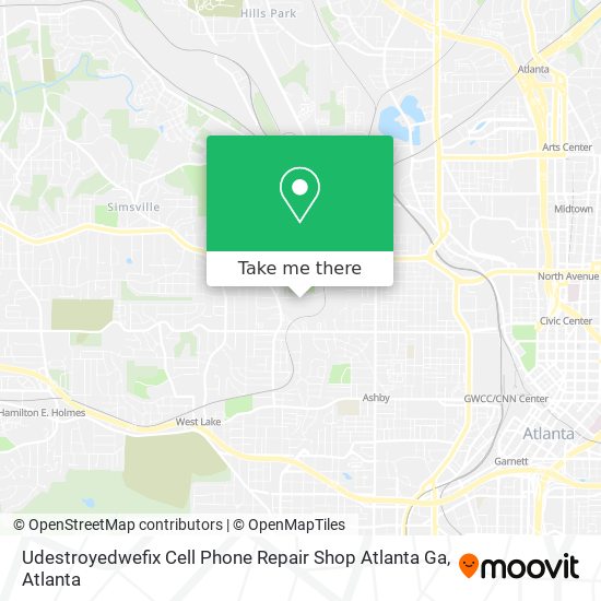 Mapa de Udestroyedwefix Cell Phone Repair Shop Atlanta Ga