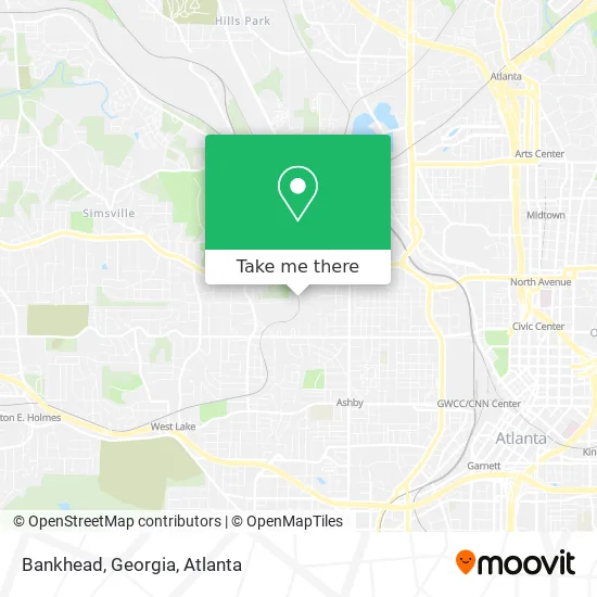 Bankhead, Georgia map