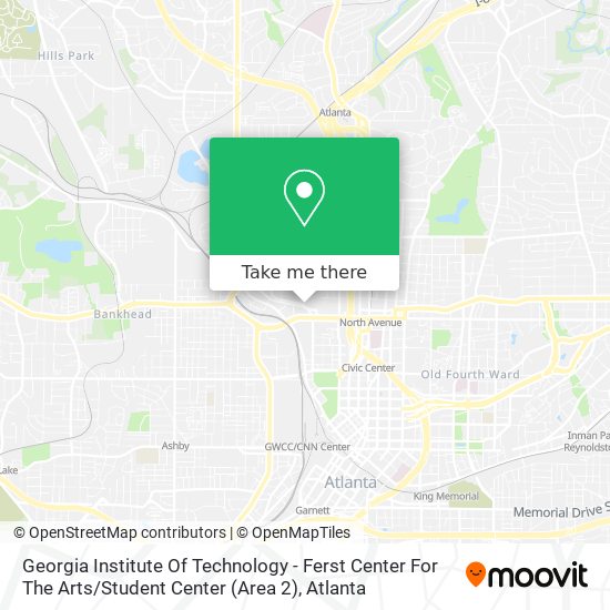 Georgia Institute Of Technology - Ferst Center For The Arts / Student Center (Area 2) map