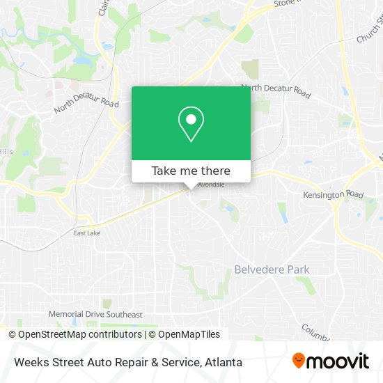 Mapa de Weeks Street Auto Repair & Service