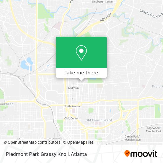 Piedmont Park Grassy Knoll map