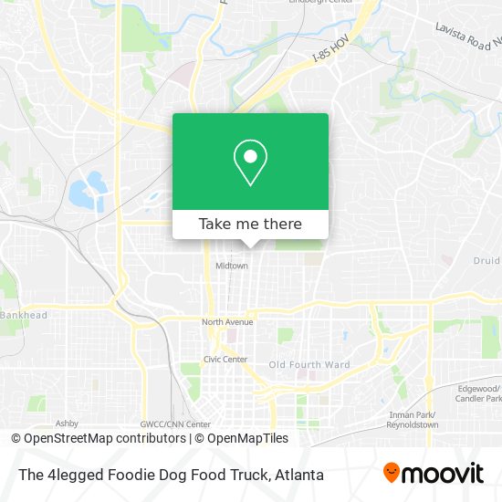 Mapa de The 4legged Foodie Dog Food Truck