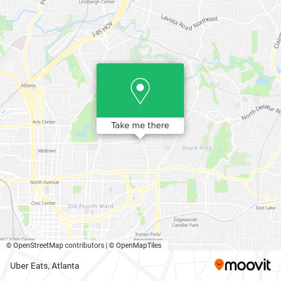 Mapa de Uber Eats