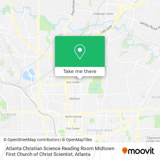 Mapa de Atlanta Christian Science Reading Room Midtown First Church of Christ Scientist