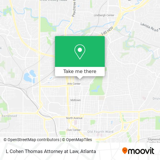 Mapa de L Cohen Thomas Attorney at Law