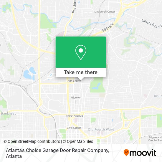 Atlanta's Choice Garage Door Repair Company map