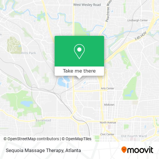 Sequoia Massage Therapy map