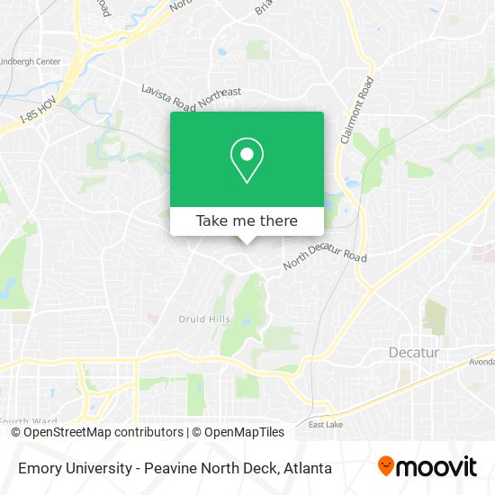 Emory University - Peavine North Deck map