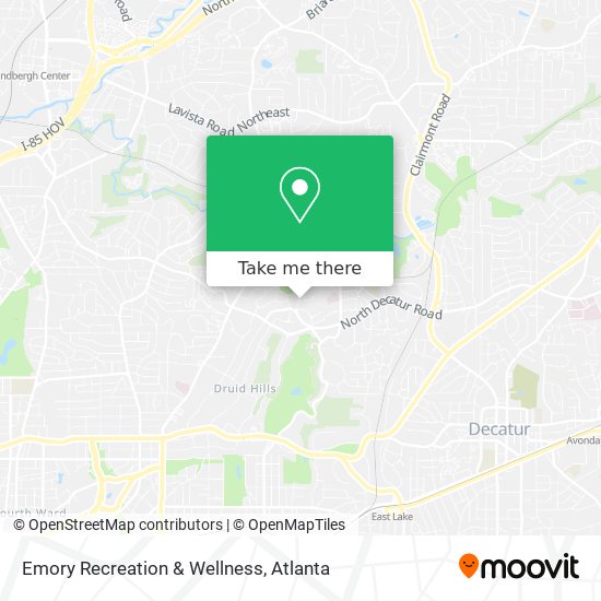 Emory Recreation & Wellness map