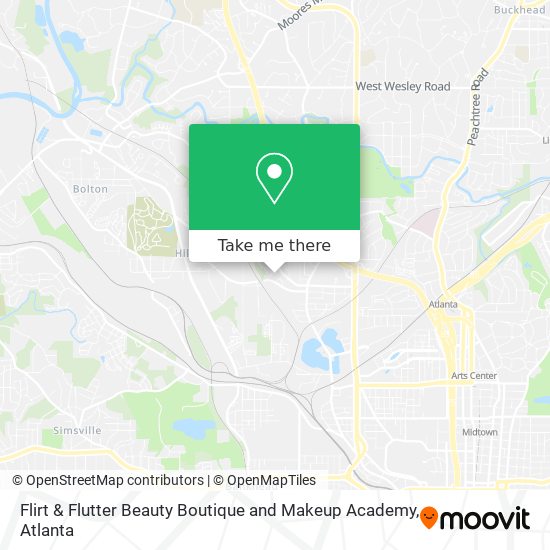 Flirt & Flutter Beauty Boutique and Makeup Academy map