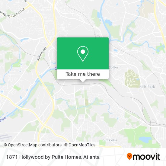 1871 Hollywood by Pulte Homes map