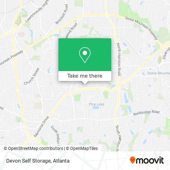 Mapa de Devon Self Storage