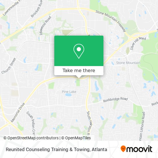 Reunited Counseling Training & Towing map