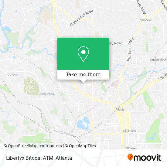 Mapa de Libertyx Bitcoin ATM