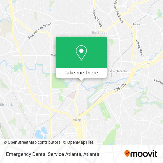 Mapa de Emergency Dental Service Atlanta