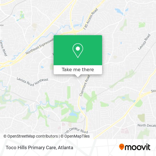Toco Hills Primary Care map