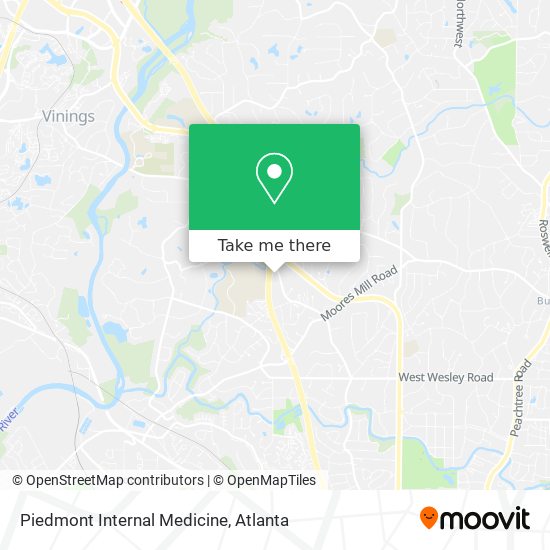 Mapa de Piedmont Internal Medicine