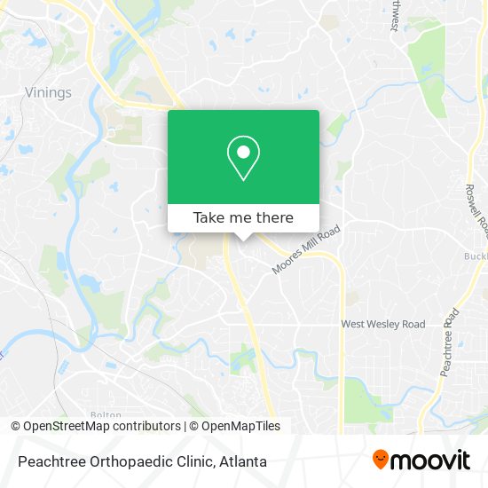 Mapa de Peachtree Orthopaedic Clinic
