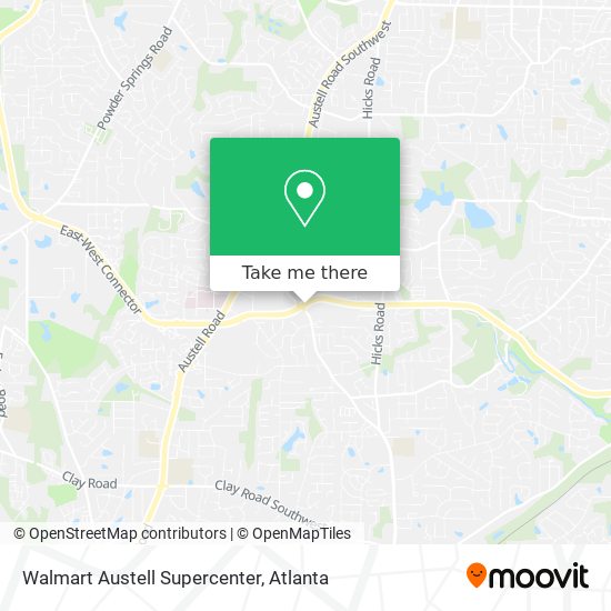 Walmart Austell Supercenter map