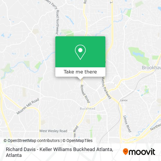 Richard Davis - Keller Williams Buckhead Atlanta map