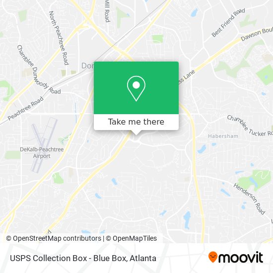 USPS Collection Box - Blue Box map