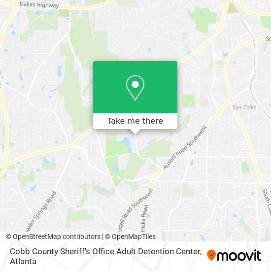 Cobb County Sheriff's Office Adult Detention Center map