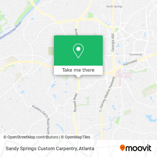 Sandy Springs Custom Carpentry map