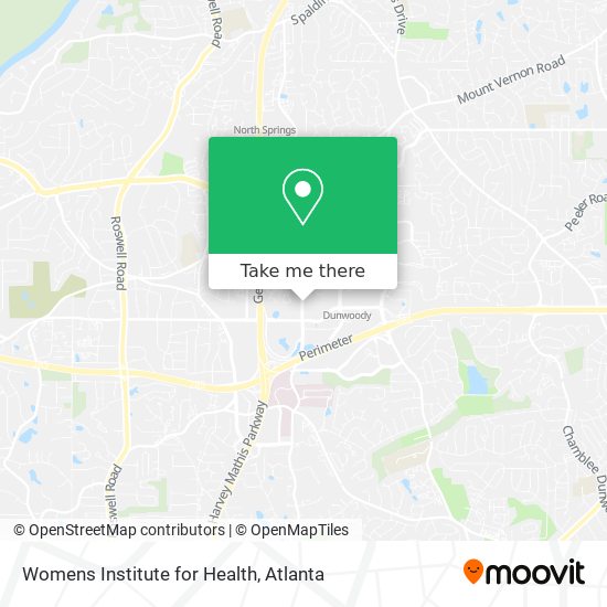 Womens Institute for Health map
