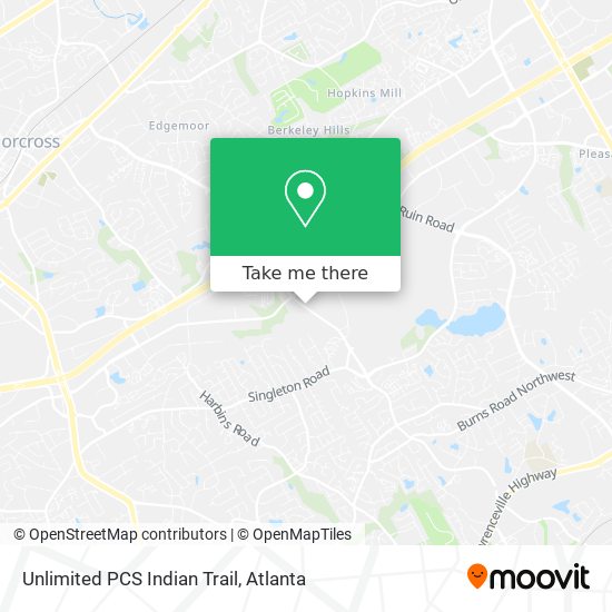 Mapa de Unlimited PCS Indian Trail