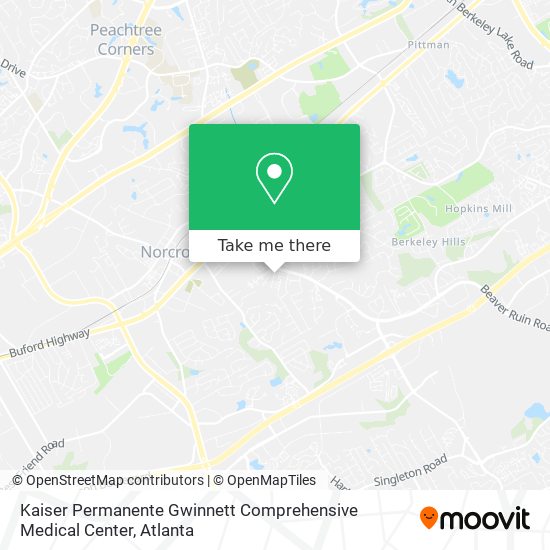 Kaiser Permanente Gwinnett Comprehensive Medical Center map