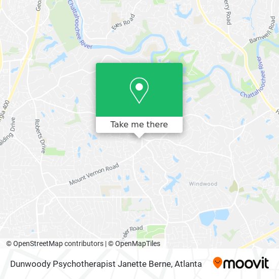 Mapa de Dunwoody Psychotherapist Janette Berne