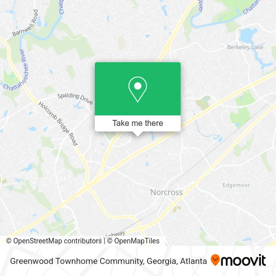 Mapa de Greenwood Townhome Community, Georgia