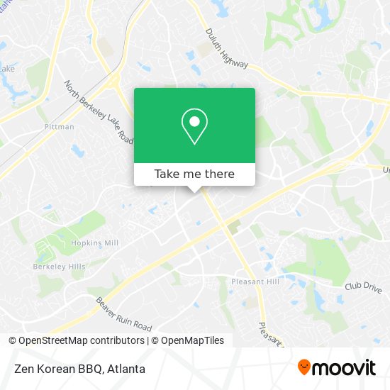 Mapa de Zen Korean BBQ