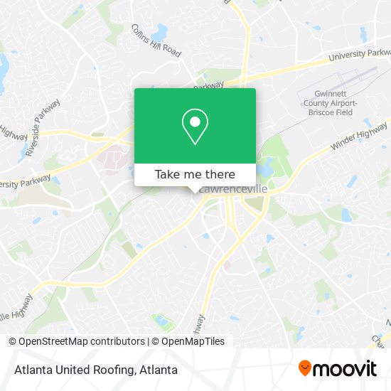 Atlanta United Roofing map