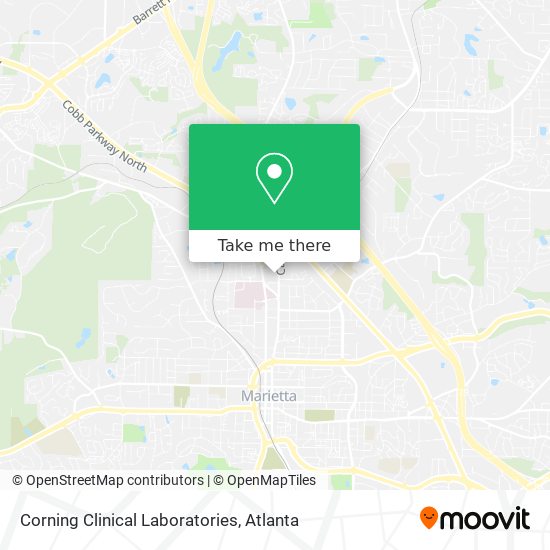 Corning Clinical Laboratories map