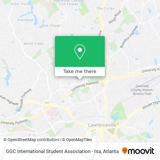 Mapa de GGC International Student Association - Isa