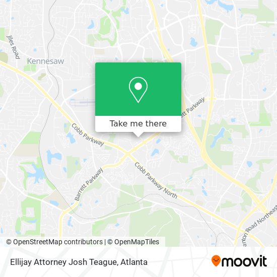 Ellijay Attorney Josh Teague map