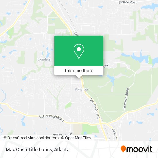 Max Cash Title Loans map