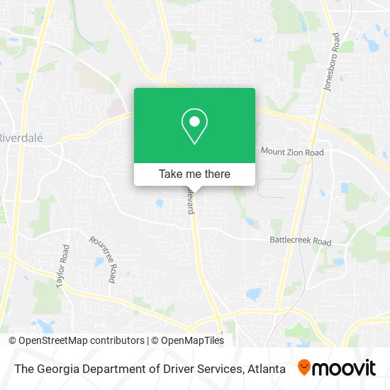 Mapa de The Georgia Department of Driver Services