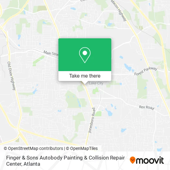 Mapa de Finger & Sons Autobody Painting & Collision Repair Center