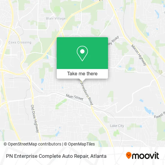 PN Enterprise Complete Auto Repair map
