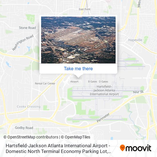 Hartsfield-Jackson Atlanta International Airport - Domestic North Terminal Economy Parking Lot map
