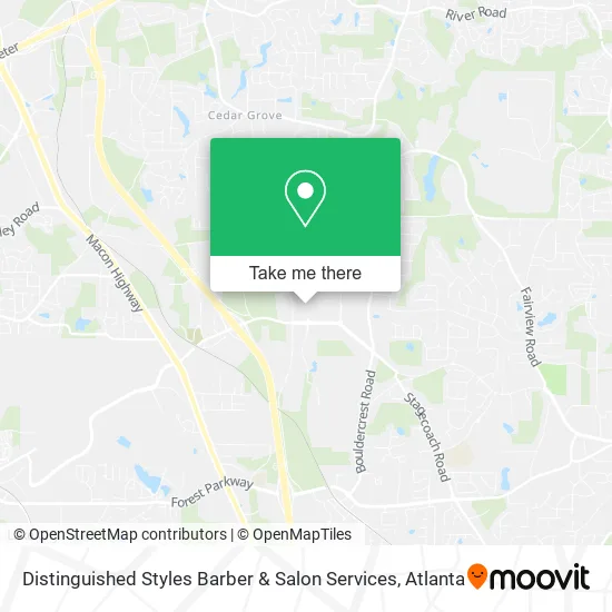 Mapa de Distinguished Styles Barber & Salon Services