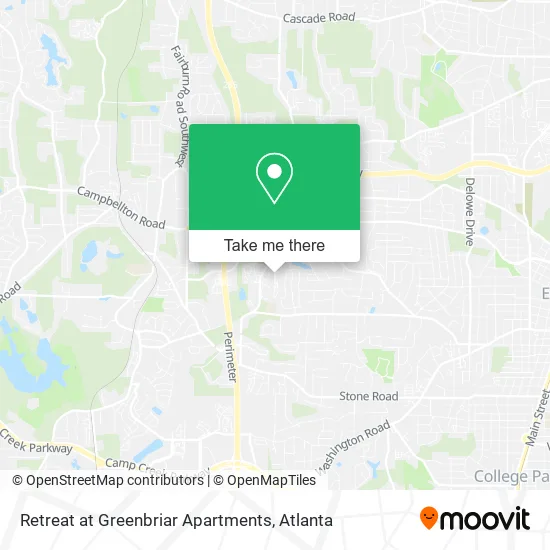 Mapa de Retreat at Greenbriar Apartments